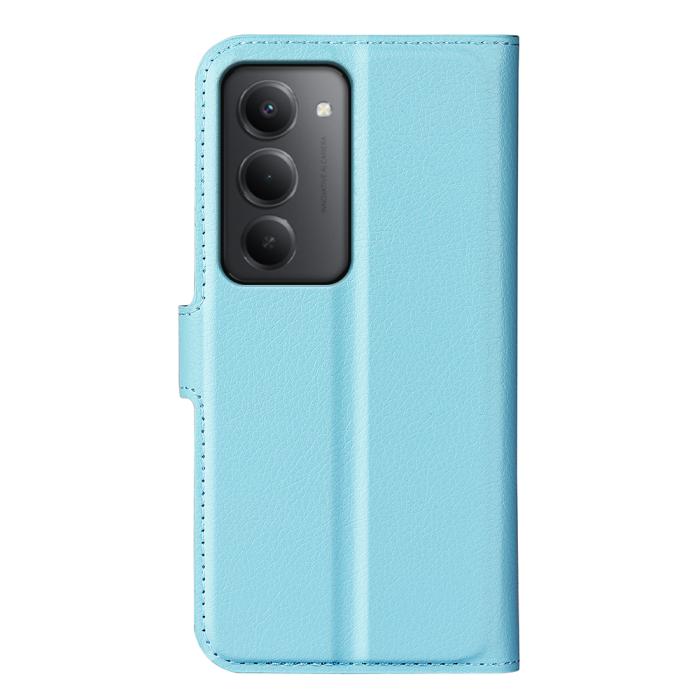 Bild 3,  Xiaomi Redmi 15 Fodral Litchi Läder Blå - Teknikhallen.se