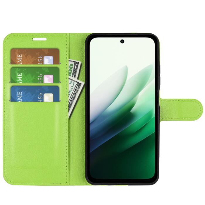Bild 5,  Xiaomi Redmi 15 Fodral Litchi Läder Grön - Teknikhallen.se