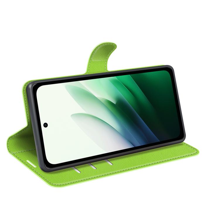 Bild 6,  Xiaomi Redmi 15 Fodral Litchi Läder Grön - Teknikhallen.se