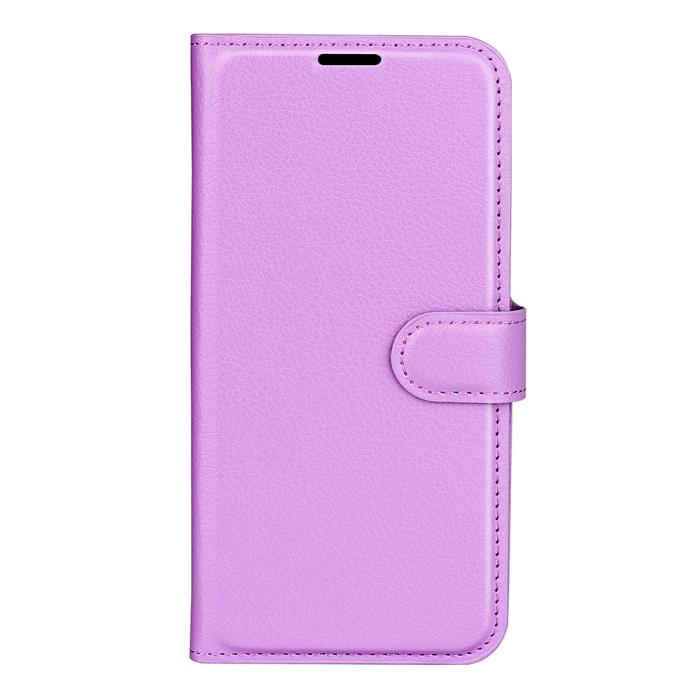 Bild 2,  Xiaomi Redmi 15 Fodral Litchi Läder Lila - Teknikhallen.se