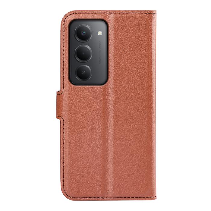 Bild 3,  Xiaomi Redmi 15 Fodral Litchi Läder Brun - Teknikhallen.se