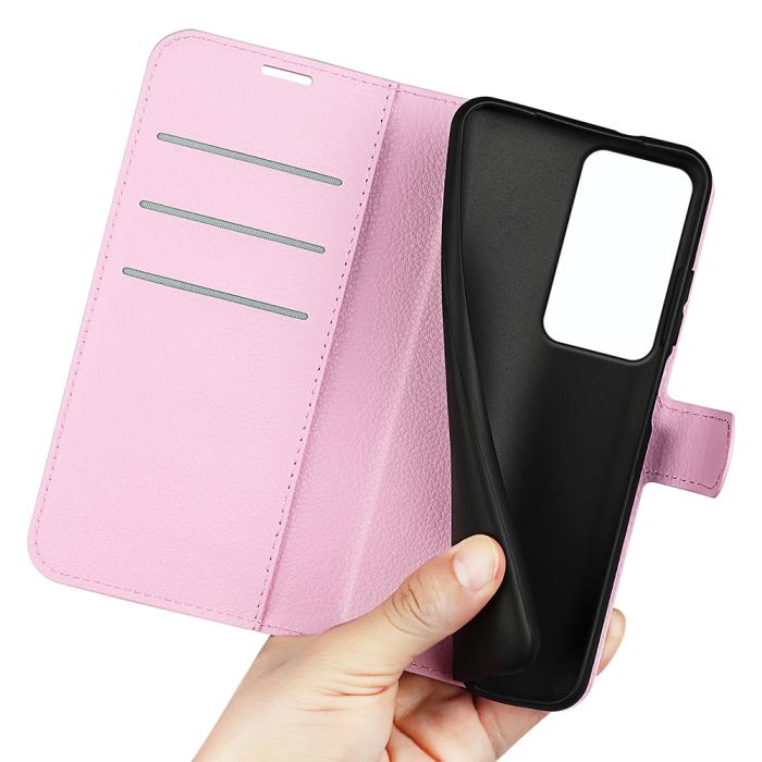 Bild 4,  Xiaomi Redmi 15 Fodral Litchi Läder Ljus Rosa - Teknikhallen.se
