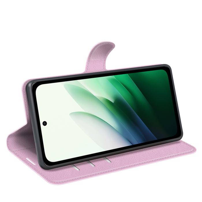 Bild 6,  Xiaomi Redmi 15 Fodral Litchi Läder Ljus Rosa - Teknikhallen.se