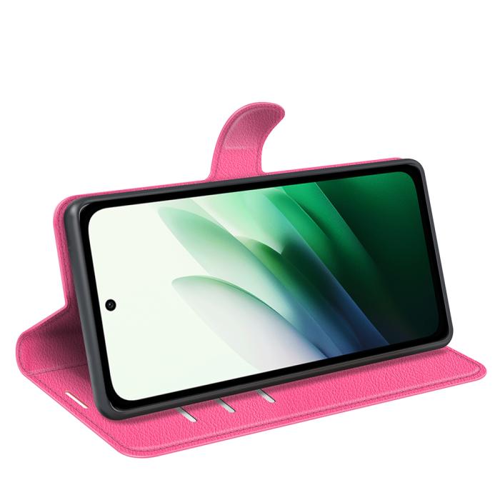 Bild 6,  Xiaomi Redmi 15 Fodral Litchi Läder Rosa - Teknikhallen.se