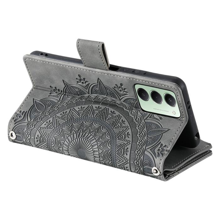 Bild 3,  Xiaomi Redmi 15 Fodral Mandala Läder Grå - Teknikhallen.se