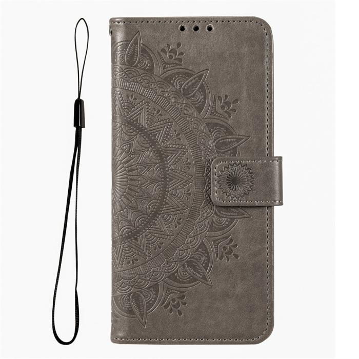 Bild 4,  Xiaomi Redmi 15 Fodral Mandala Läder Grå - Teknikhallen.se
