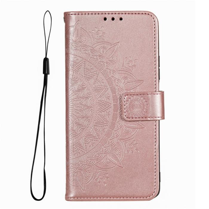 Bild 4,  Xiaomi Redmi 15 Fodral Mandala Läder Roséguld - Teknikhallen.se