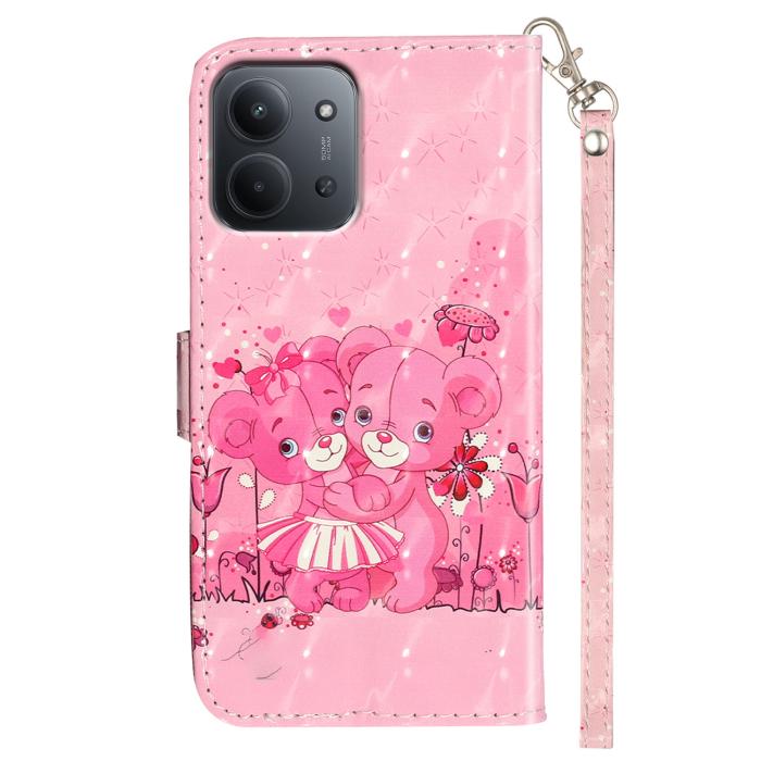 Bild 2,  Xiaomi Redmi 15C Fodral Med Tryck Rosa Björnar - Teknikhallen.se
