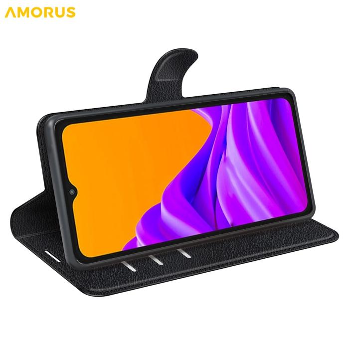 Bild 3, AMORUS AMORUS Samsung Galaxy Xcover 7 Pro Fodral Litchi Läder Svart - Teknikhallen.se