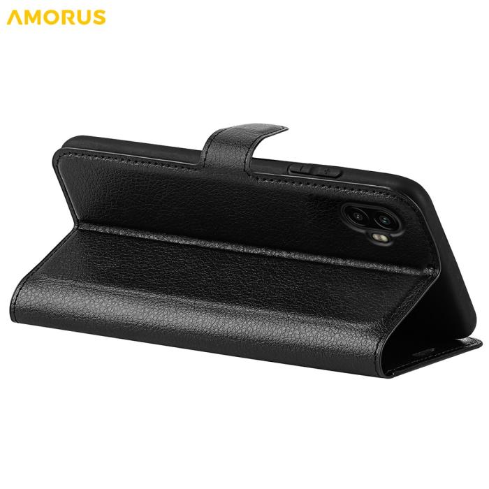 Bild 4, AMORUS AMORUS Samsung Galaxy Xcover 7 Pro Fodral Litchi Läder Svart - Teknikhallen.se