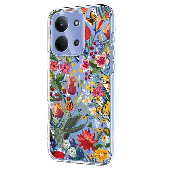 Bild 2,  Xiaomi Redmi 15C Skal Med Tryck Blommor - Teknikhallen.se
