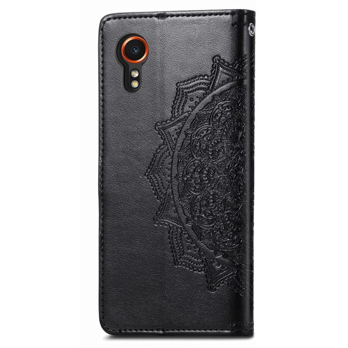 Bild 4,  Samsung Galaxy Xcover 7 Fodral Mandala Läder Svart - Teknikhallen.se