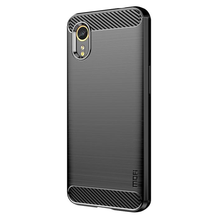 Bild 2, MOFI MOFI Samsung Galaxy Xcover 7 Skal Borstad Stål Textur Svart - Teknikhallen.se