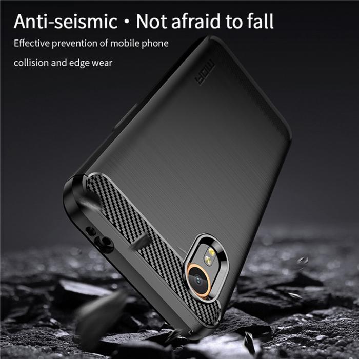 Bild 6, MOFI MOFI Samsung Galaxy Xcover 7 Skal Borstad Stål Textur Svart - Teknikhallen.se
