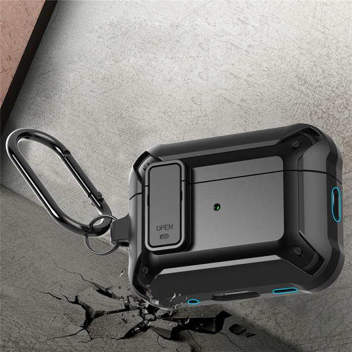 Bild 4,  AirPods Pro 3 Skal Shockproof Hybrid Armor Vit - Teknikhallen.se
