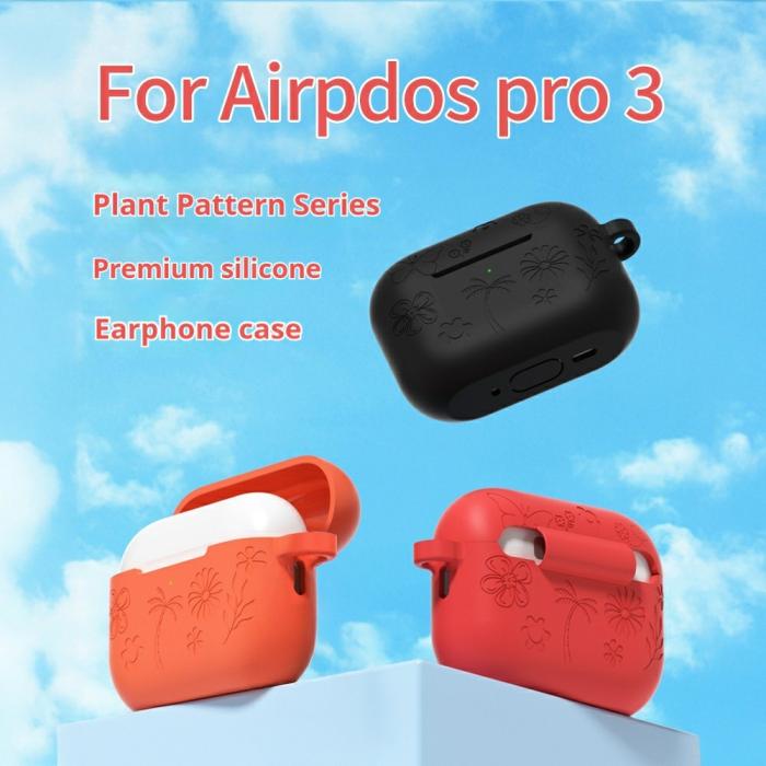 Bild 3,  AirPods Pro 3 Skal Med Blommigt Tryck Silikon Vit - Teknikhallen.se
