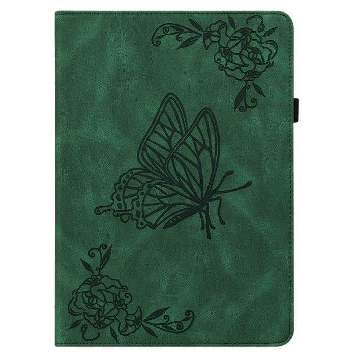 Bild 6,  Samsung Galaxy Tab A11 / A9 Fodral Butterfly Flower Grön - Teknikhallen.se