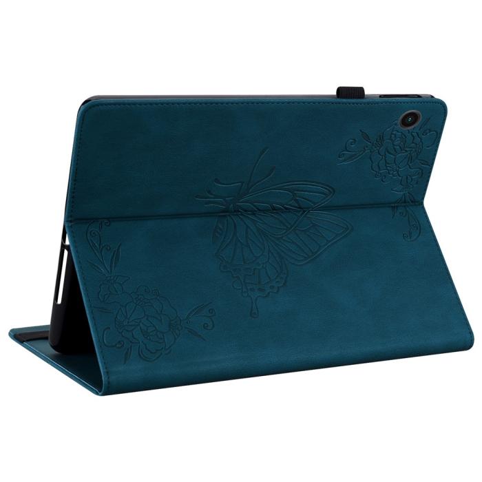 Bild 4,  Samsung Galaxy Tab A11 / A9 Fodral Butterfly Flower Blå - Teknikhallen.se