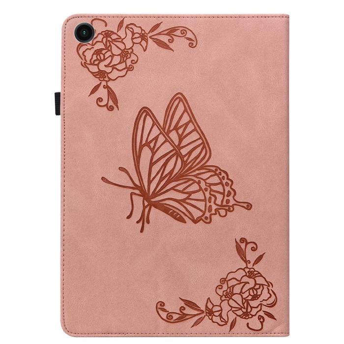 Bild 5,  Samsung Galaxy Tab A11 / A9 Fodral Butterfly Flower Rosa - Teknikhallen.se