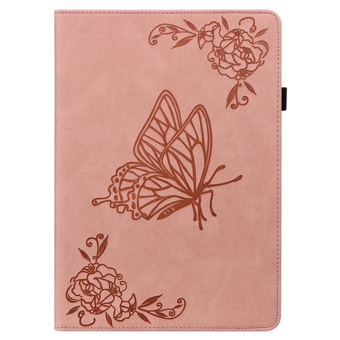Bild 6,  Samsung Galaxy Tab A11 / A9 Fodral Butterfly Flower Rosa - Teknikhallen.se