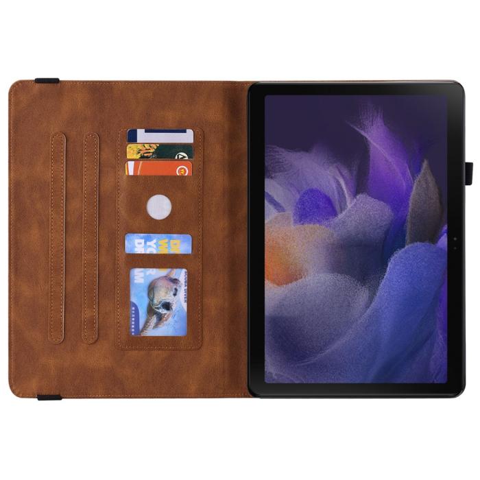 Bild 2,  Samsung Galaxy Tab A11 / A9 Fodral Butterfly Flower Brun - Teknikhallen.se