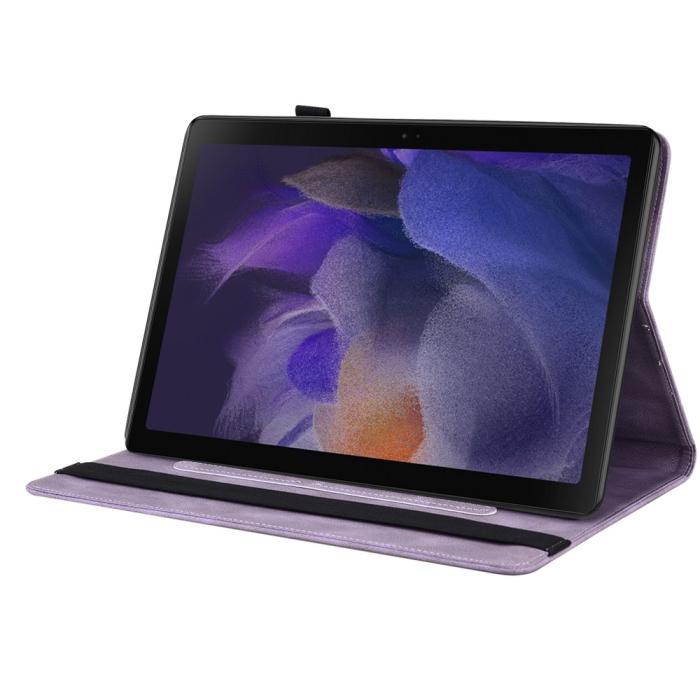 Bild 3,  Samsung Galaxy Tab A11 / A9 Fodral Butterfly Flower Lila - Teknikhallen.se