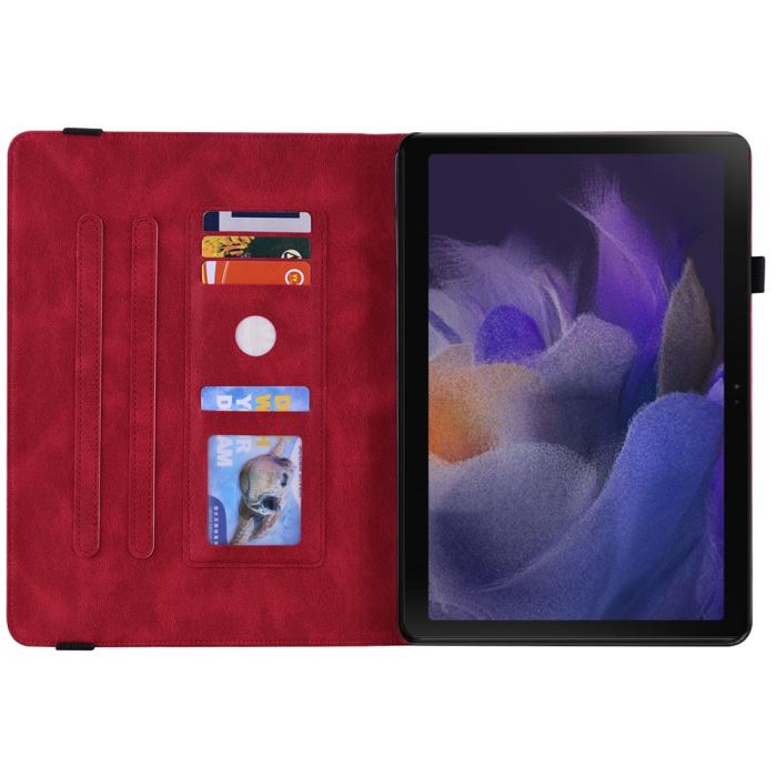 Bild 2,  Samsung Galaxy Tab A11 Plus Fodral Butterfly Flower Röd - Teknikhallen.se