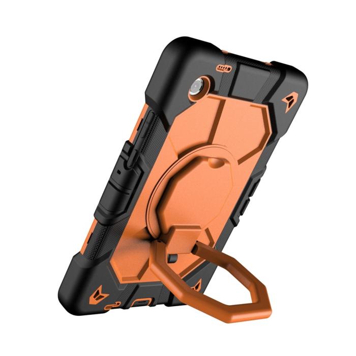 Bild 3,  Galaxy Tab A11 Skal Kickstand Shockproof Svart / Orange - Teknikhallen.se