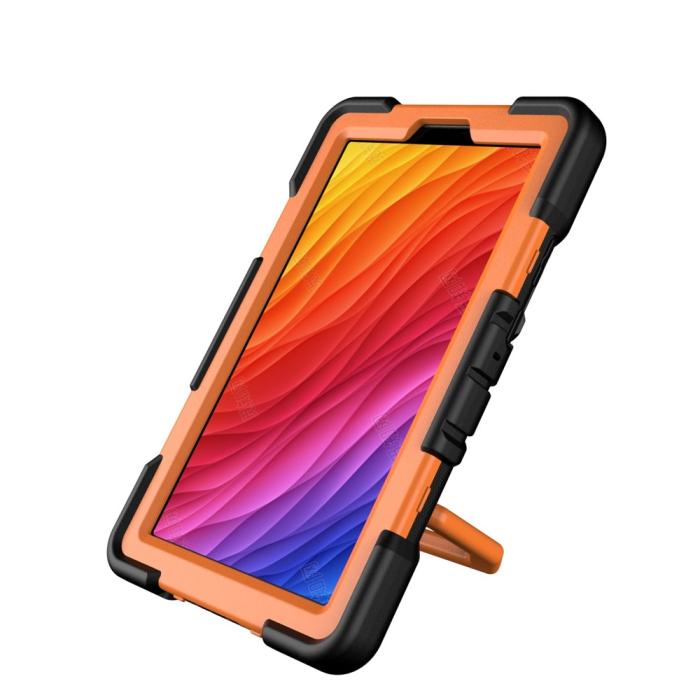 Bild 4,  Galaxy Tab A11 Skal Kickstand Shockproof Svart / Orange - Teknikhallen.se