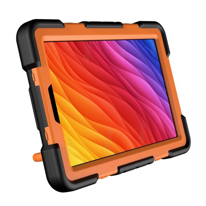 Bild 5,  Galaxy Tab A11 Skal Kickstand Shockproof Svart / Orange - Teknikhallen.se
