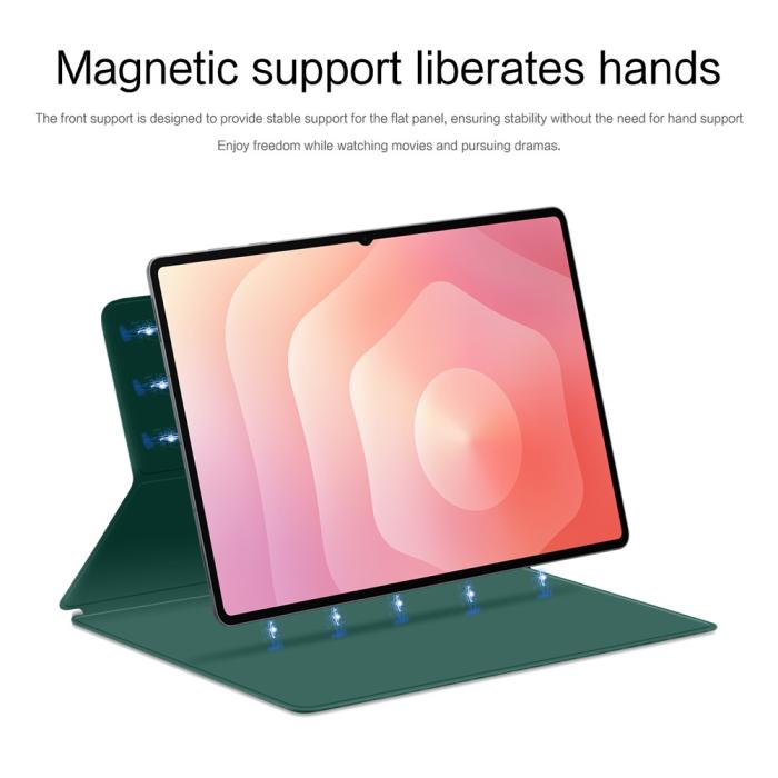 Bild 3,  Samsung Galaxy Tab S11 Ultra Fodral Magnetiskt Grön - Teknikhallen.se