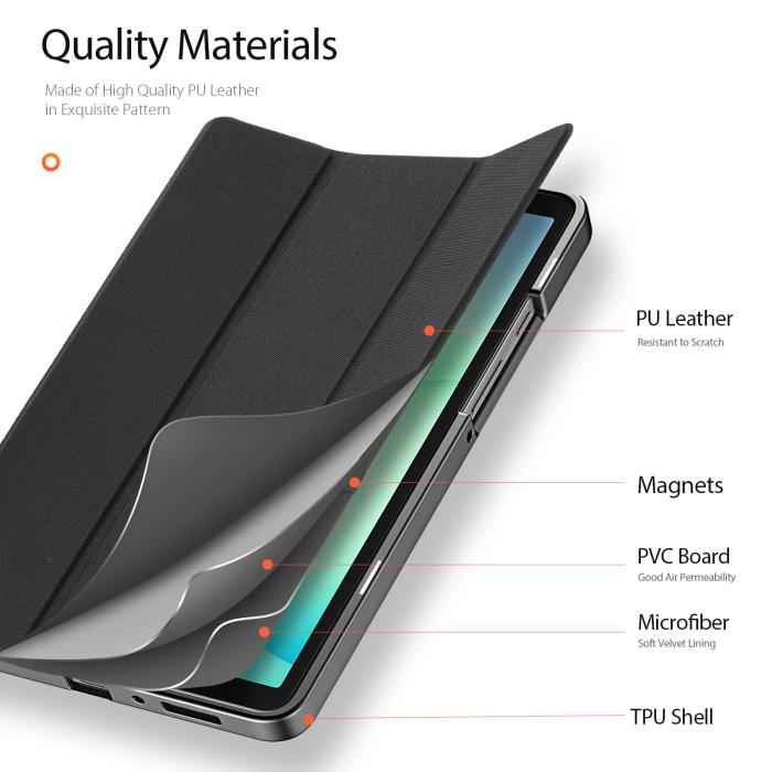 Bild 5, DUX DUCIS DUX DUCIS Galaxy Tab A11 / A9 Fodral DOMO Tri-Fold Svart - Teknikhallen.se