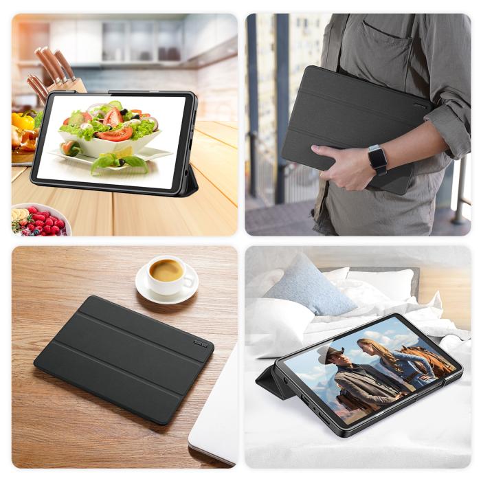 Bild 6, DUX DUCIS DUX DUCIS Galaxy Tab A11 / A9 Fodral DOMO Tri-Fold Svart - Teknikhallen.se