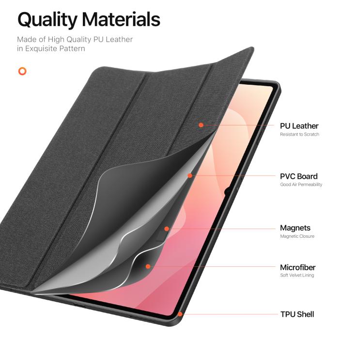 Bild 5, DUX DUCIS DUX DUCIS Galaxy Tab S11 Ultra Fodral DOMO Tri-Fold Svart - Teknikhallen.se