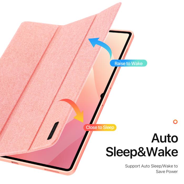 Bild 6, DUX DUCIS DUX DUCIS Galaxy Tab S11 Ultra Fodral DOMO Tri-Fold Rosa - Teknikhallen.se