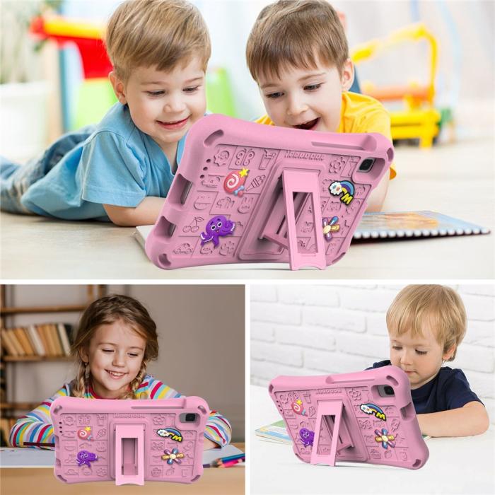 Bild 6,  Galaxy Tab A11 / A9 / A7 Lite / A 8.0 Skal EVA Kickstand Rosa - Teknikhallen.se