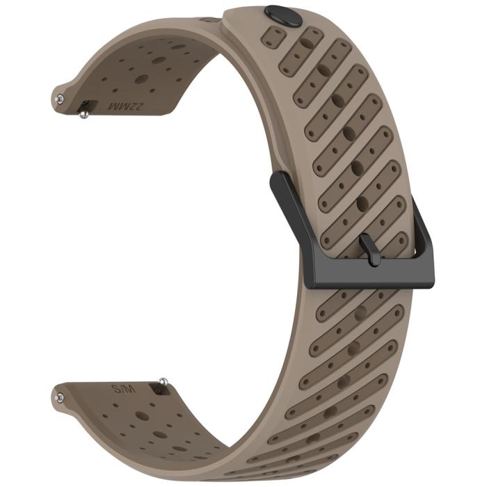 Bild 2,  Klockarmband 22 mm Quick Release Silikon Brun - Teknikhallen.se