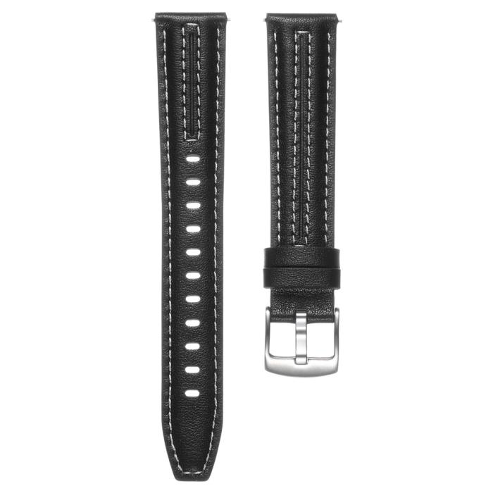 Bild 2,  Klockarmband 18 mm Äkta Läder Svart - Teknikhallen.se