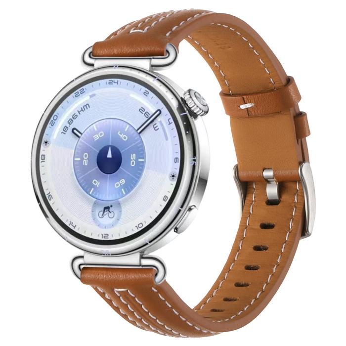 Bild 3,  Klockarmband 18 mm Äkta Läder Brun - Teknikhallen.se