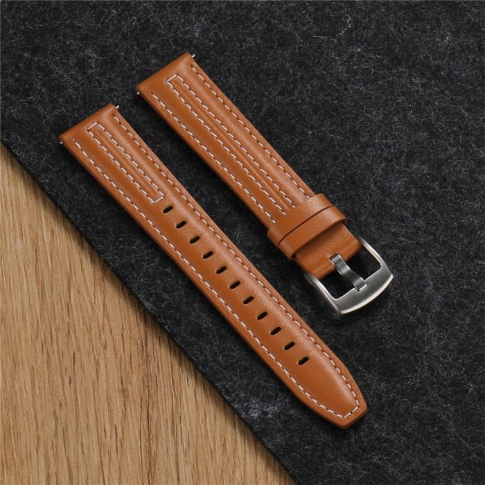 Bild 5,  Klockarmband 18 mm Äkta Läder Brun - Teknikhallen.se