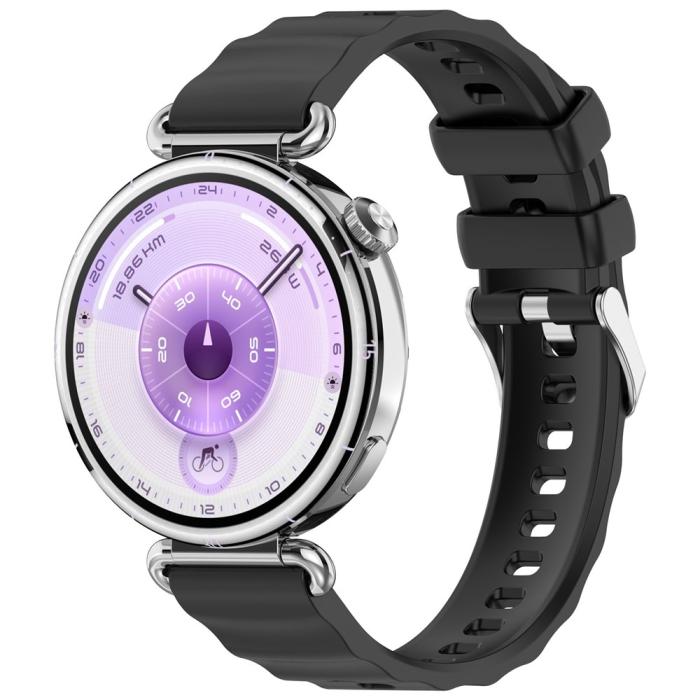 Bild 5,  Huawei Watch GT 6 41 mm / 5 Pro 42 mm Armband Silikon Svart - Teknikhallen.se