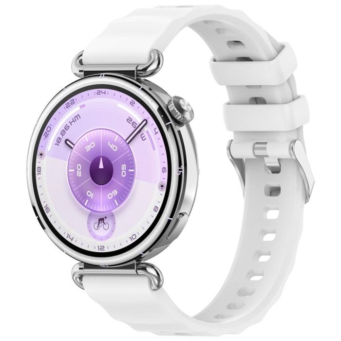 Bild 4,  Huawei Watch GT 6 41 mm / 5 Pro 42 mm Armband Silikon Vit - Teknikhallen.se