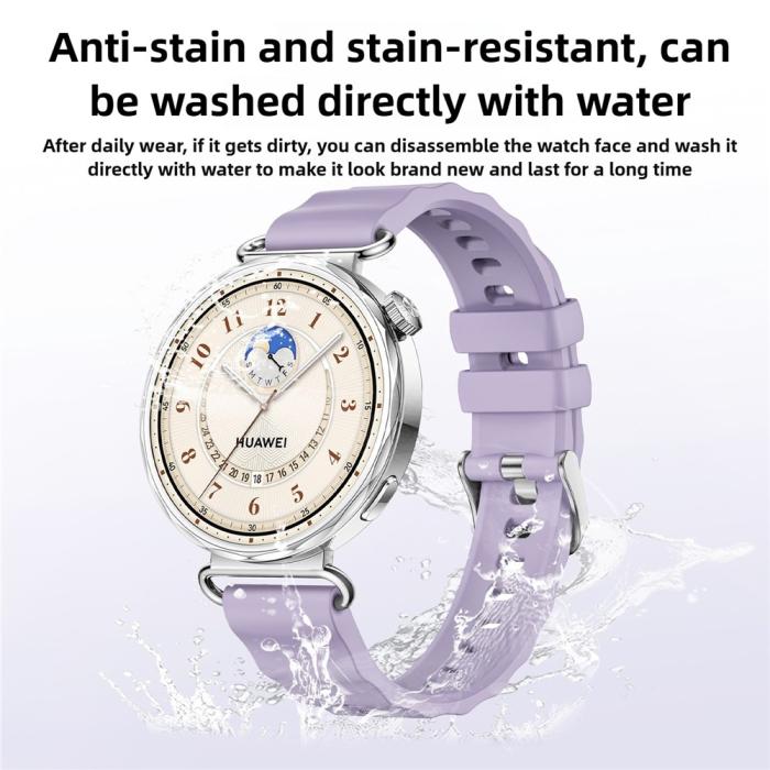 Bild 5,  Klockarmband 18 mm Quick Release Wave Silikon Lila - Teknikhallen.se
