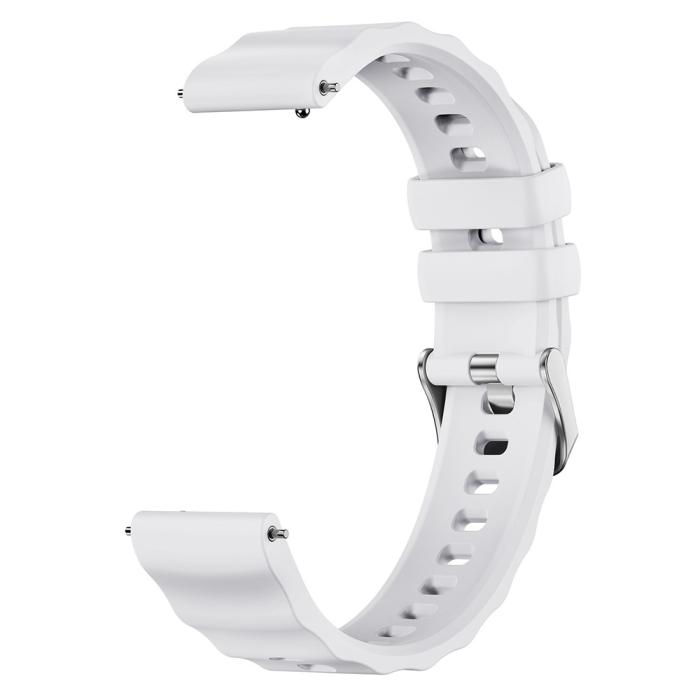 Bild 2,  Klockarmband 18 mm Quick Release Wave Silikon Vit - Teknikhallen.se