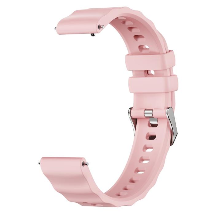 Bild 2,  Klockarmband 18 mm Quick Release Wave Silikon Rosa - Teknikhallen.se