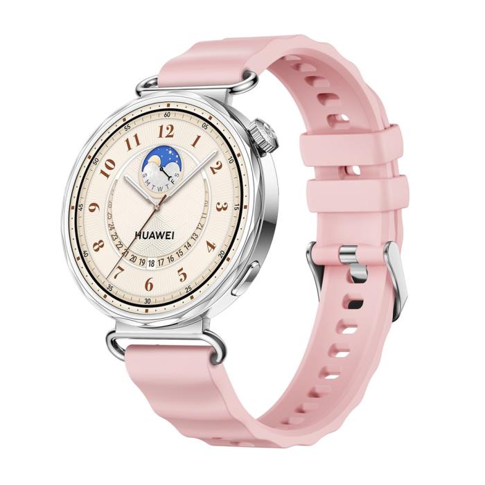 Bild 3,  Klockarmband 18 mm Quick Release Wave Silikon Rosa - Teknikhallen.se