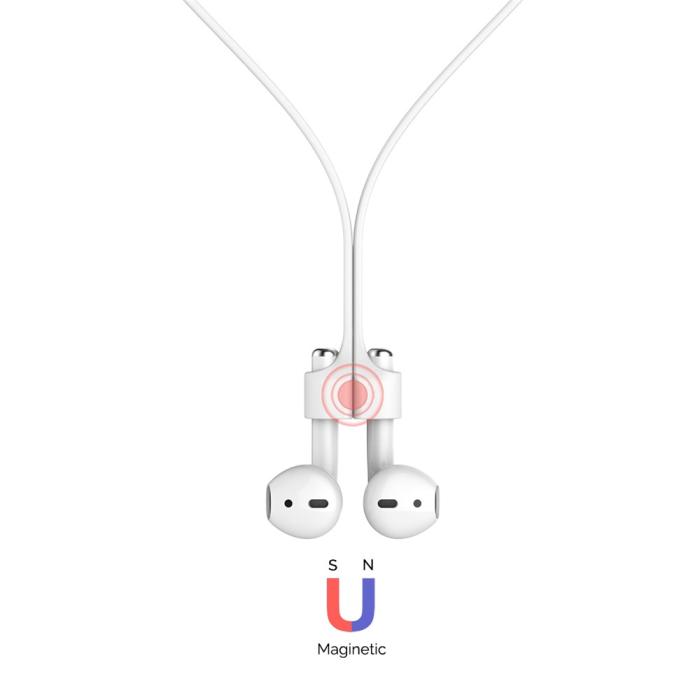 Bild 3, AHASTYLE AHASTYLE AirPods Strap Halsrem Silikon Vit - Teknikhallen.se