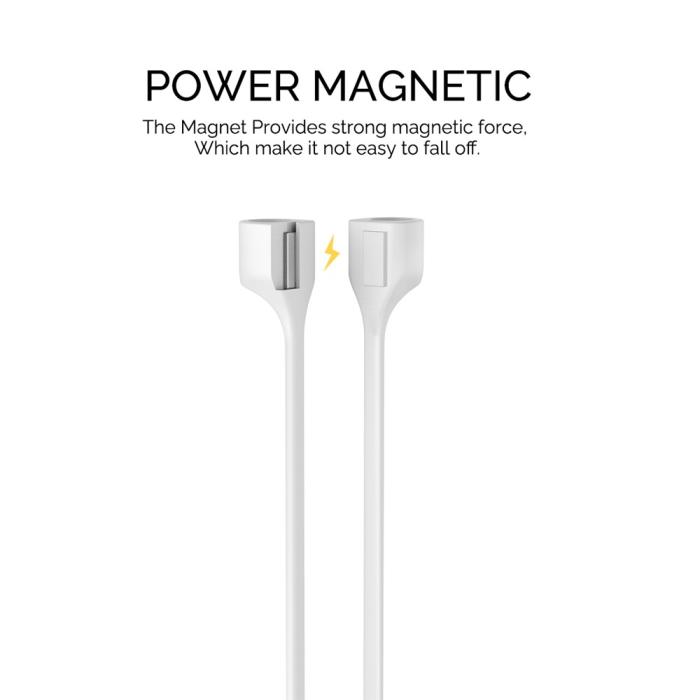 Bild 4, AHASTYLE AHASTYLE AirPods Strap Halsrem Silikon Vit - Teknikhallen.se