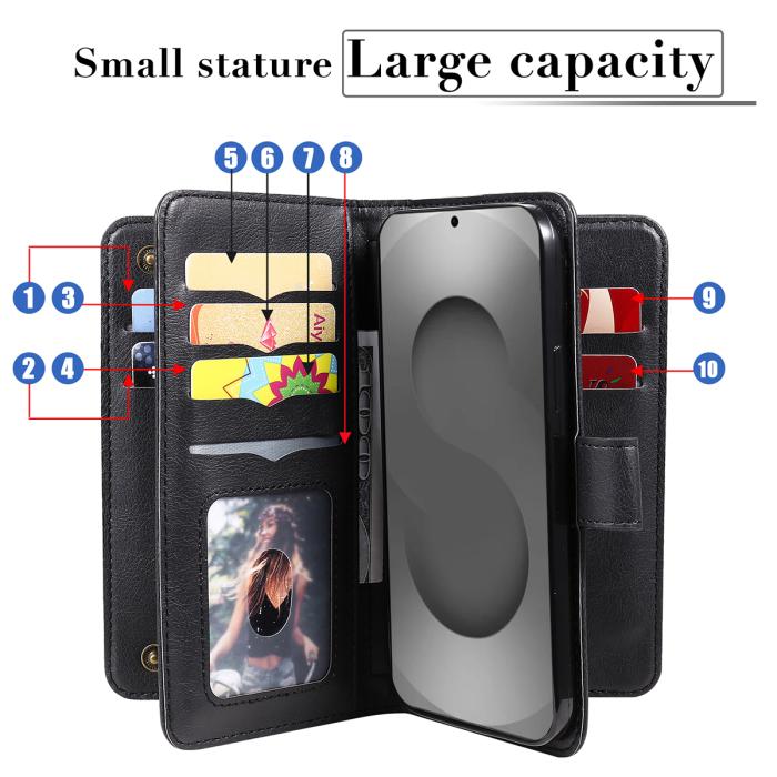 Bild 6,  Samsung Galaxy S26 Ultra Fodral Multifunktionellt Läder Svart - Teknikhallen.se