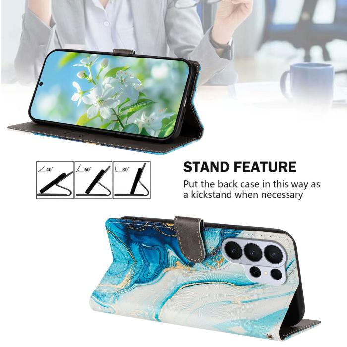 Bild 2,  Samsung Galaxy S26 Ultra Fodral Med Tryck Blå Marmor - Teknikhallen.se